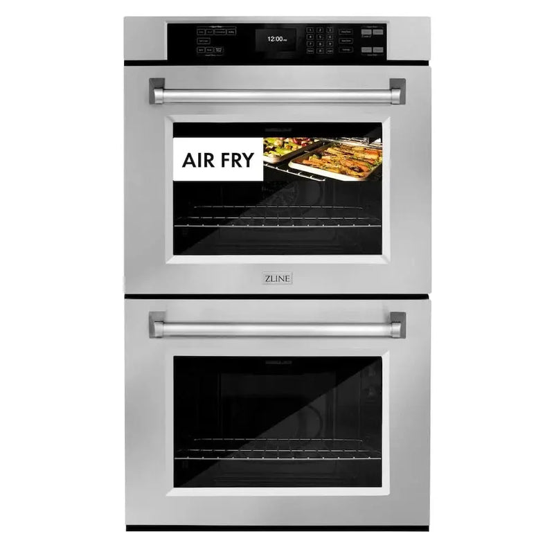 ZLINE 30"Professional True Convection Double Wall Oven, Air Fry, Self Clean, Stainless Steel WAD-30 by Farmhouse Kitchen and Bath