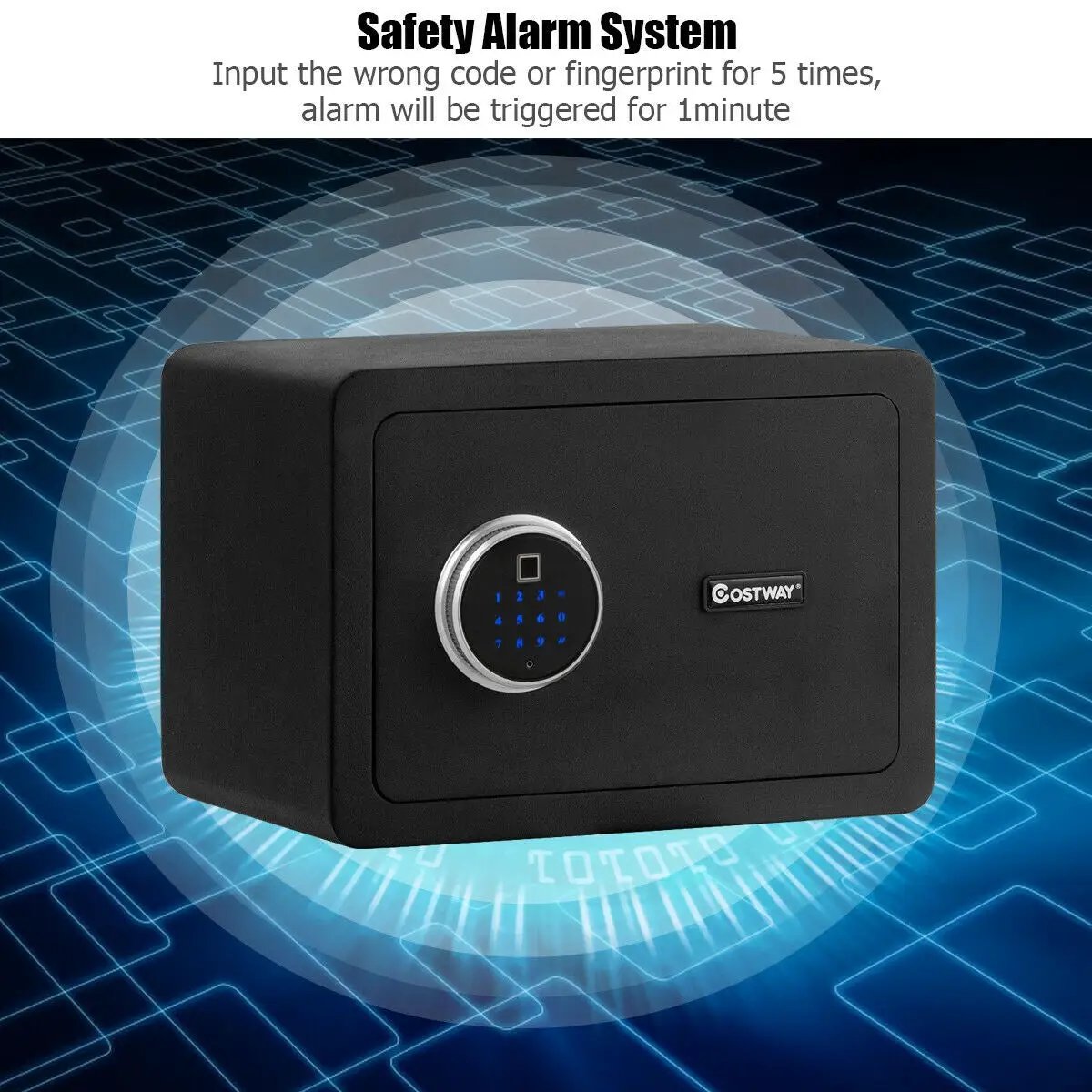 2-Layer Security Safe Deposit Box with Inner LED Light by DirectDeals
