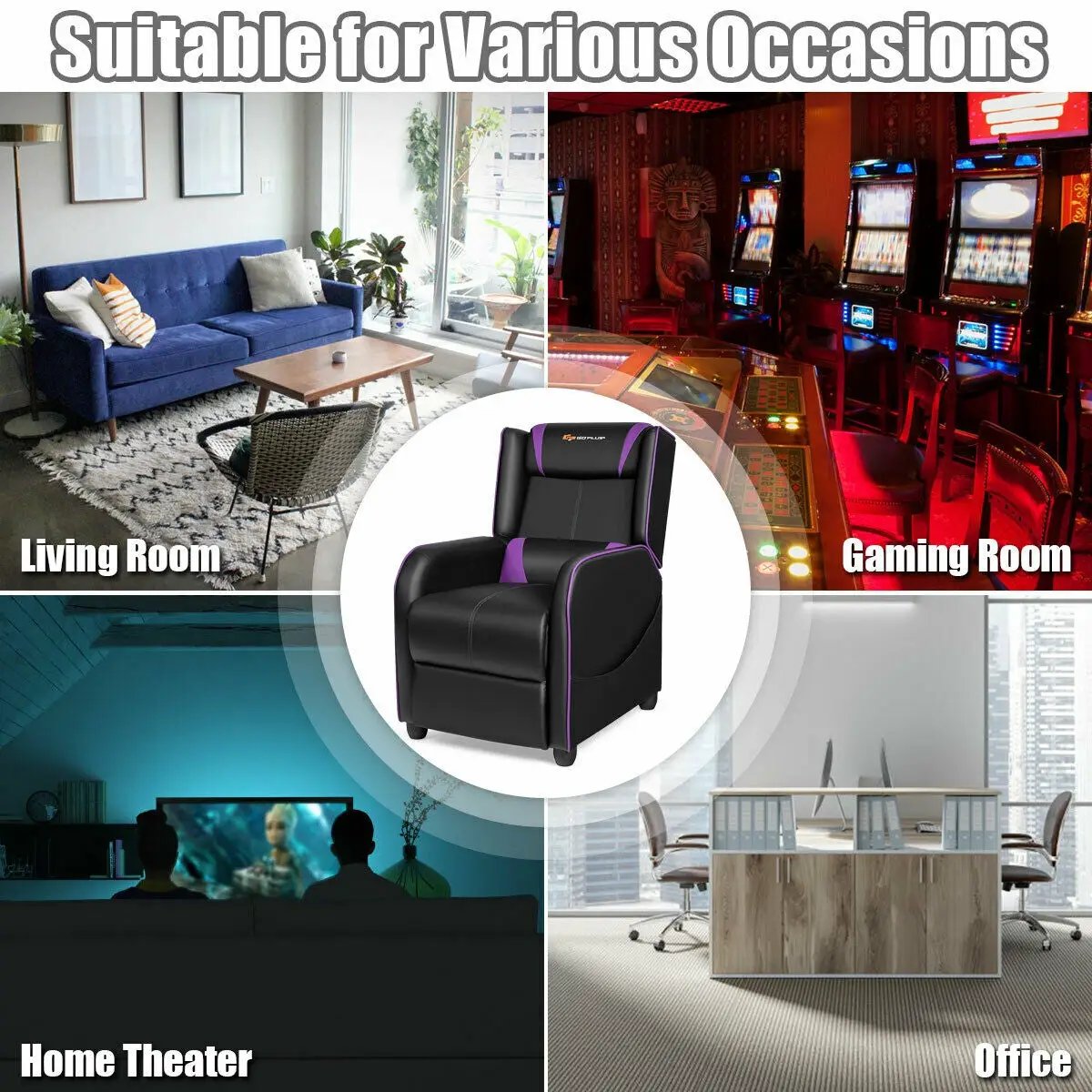 Home Massage Gaming Recliner Chair by DirectDeals