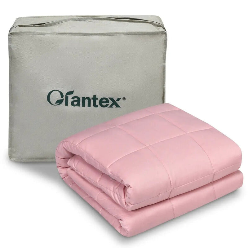 60 x80 Inch 15lbs Premium Cooling Heavy Weighted Blanket-Pink by DirectDeals