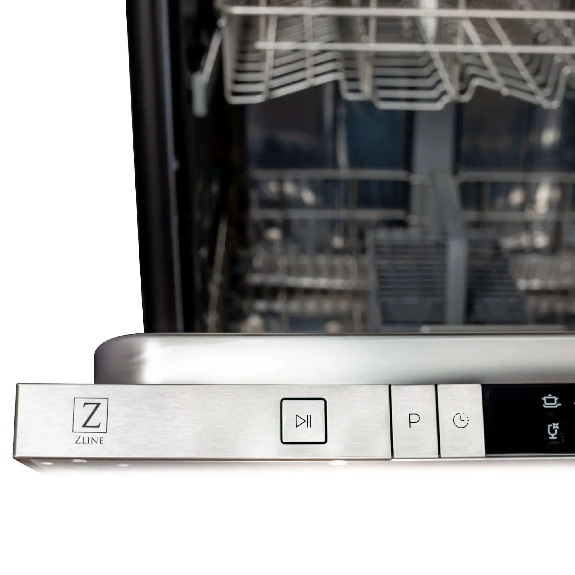 ZLINE 24" Dishwasher In Black Stainless Steel, Stainless Tub, Modern Style Handle DW-BS-H-24 by Farmhouse Kitchen and Bath