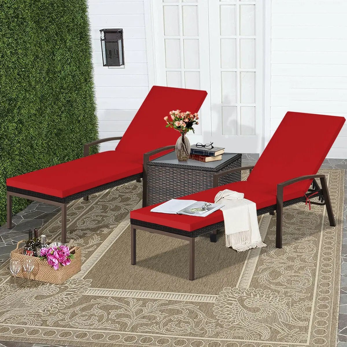 2 Pieces Patio Rattan by DirectDeals