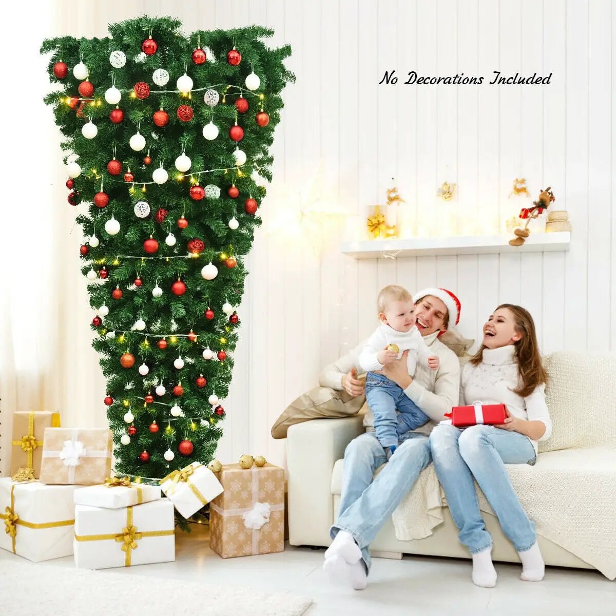 7 Feet Unlit Upside Down Artificial Christmas Tree by DirectDeals