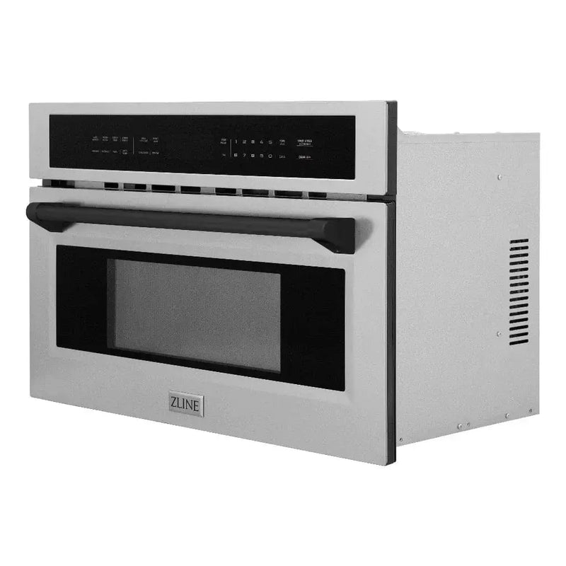 ZLINE 30” Convection Microwave, Stainless Steel, Matte Black MWOZ-30-MB by Farmhouse Kitchen and Bath