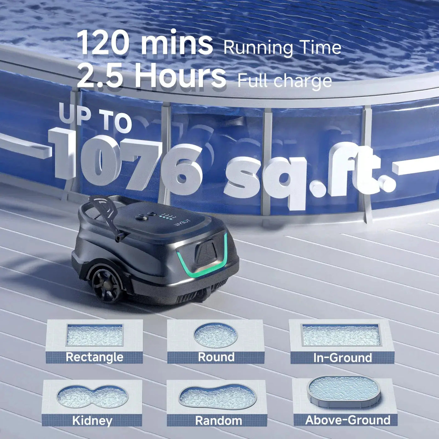 (2026 Upgrade) WYBOT A1 Cordless Robotic Pool Cleaner by WYBOT