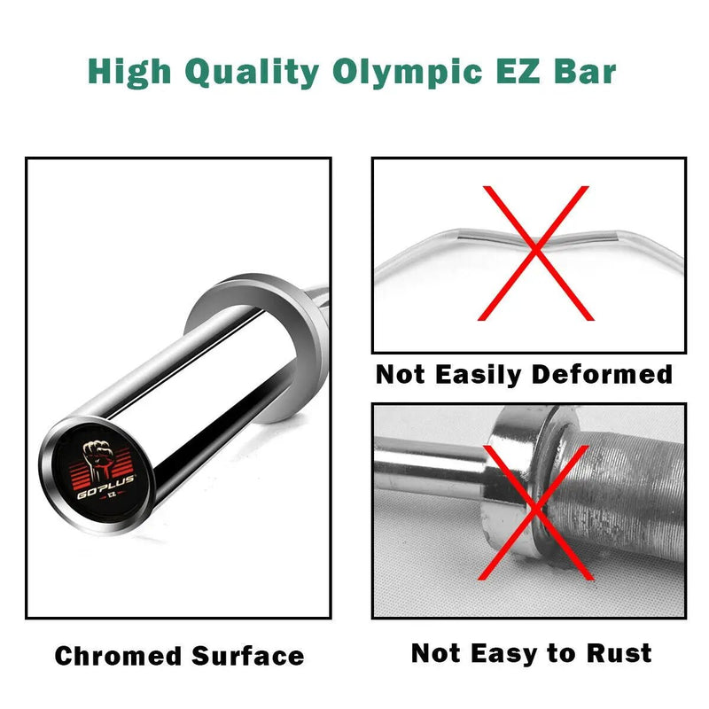 47 Inch Chrome Steel Home Gym Fitness Equipment Bar by DirectDeals