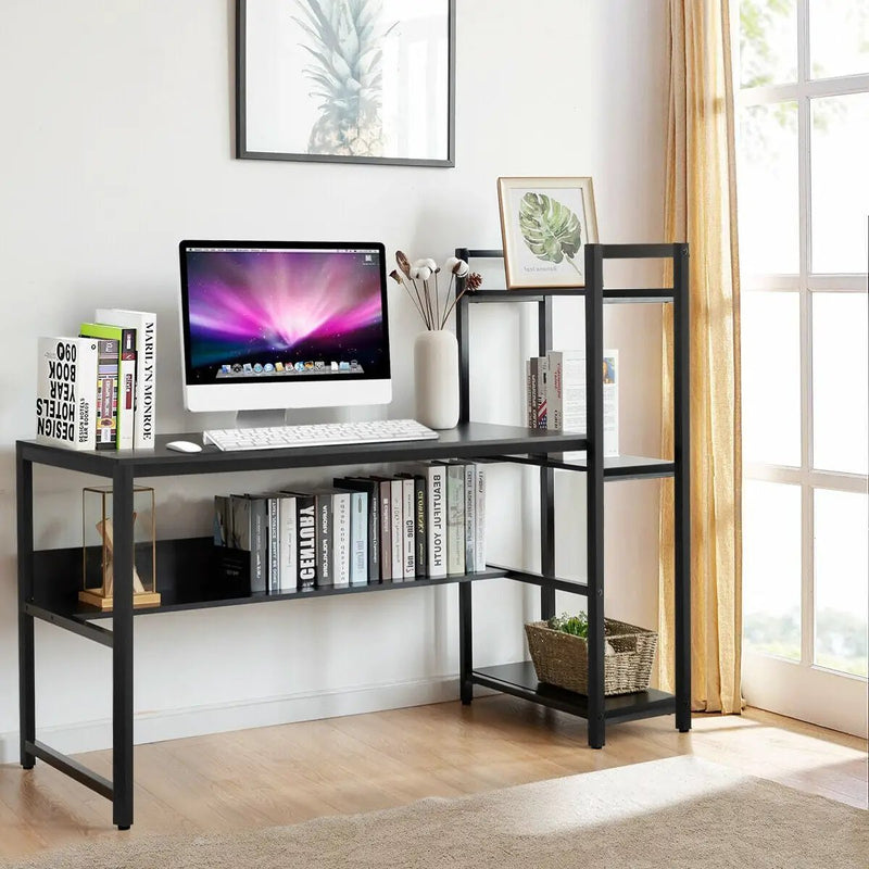 59-Inch Computer Desk Home Office Workstation 4-Tier Storage Shelves by DirectDeals