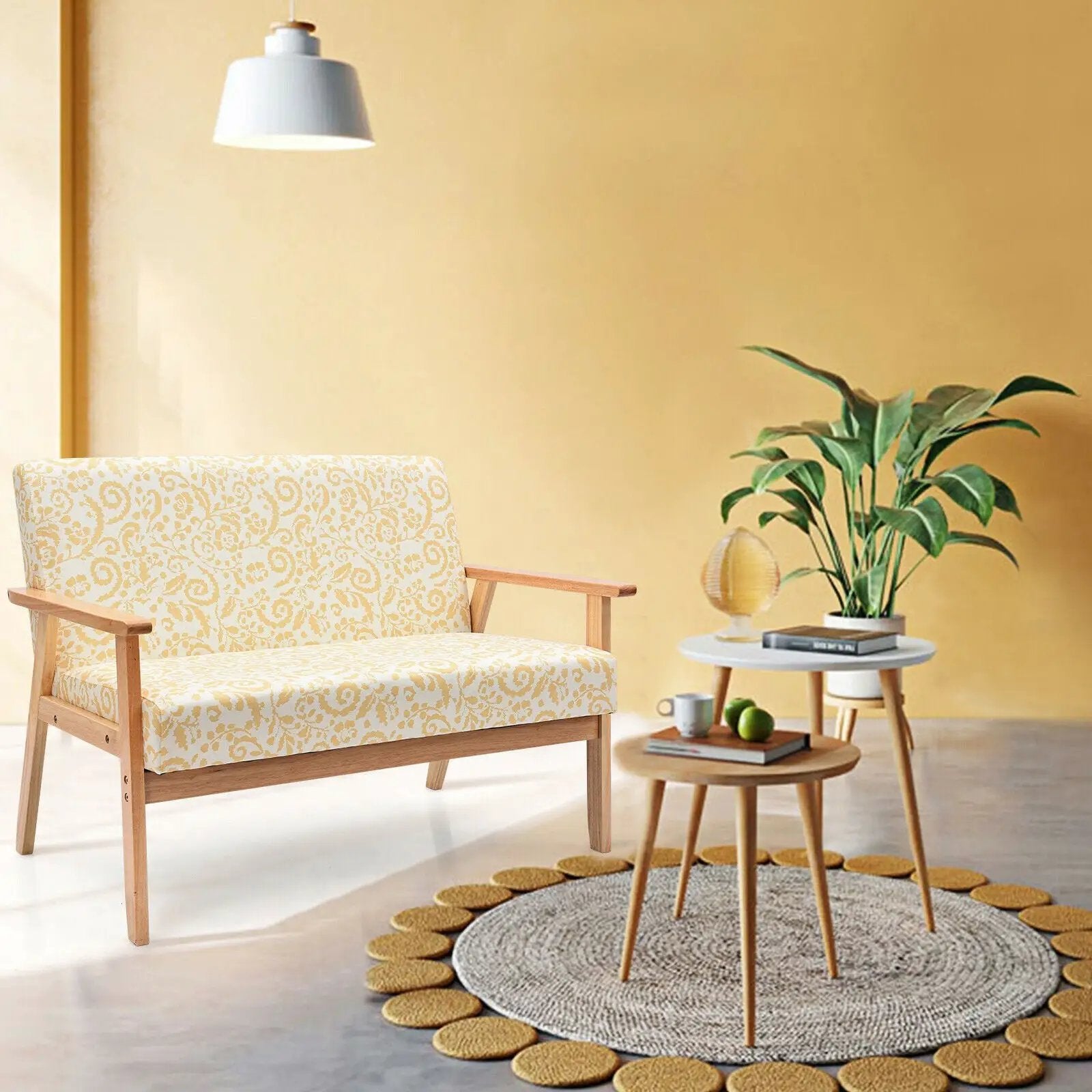 Modern Fabric Loveseat Sofa Couch Upholstered 2-Seat Armchair by DirectDeals