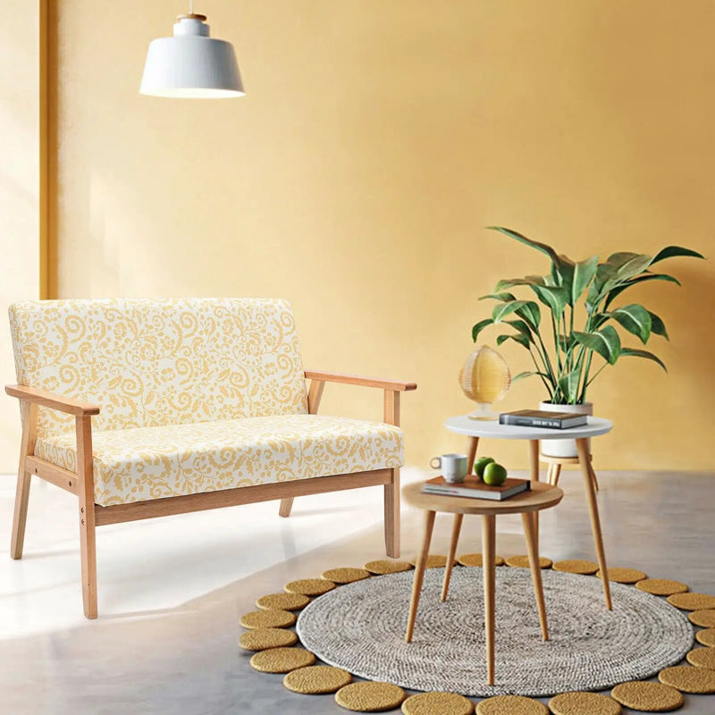 Modern Fabric Loveseat Sofa Couch Upholstered 2-Seat Armchair by DirectDeals