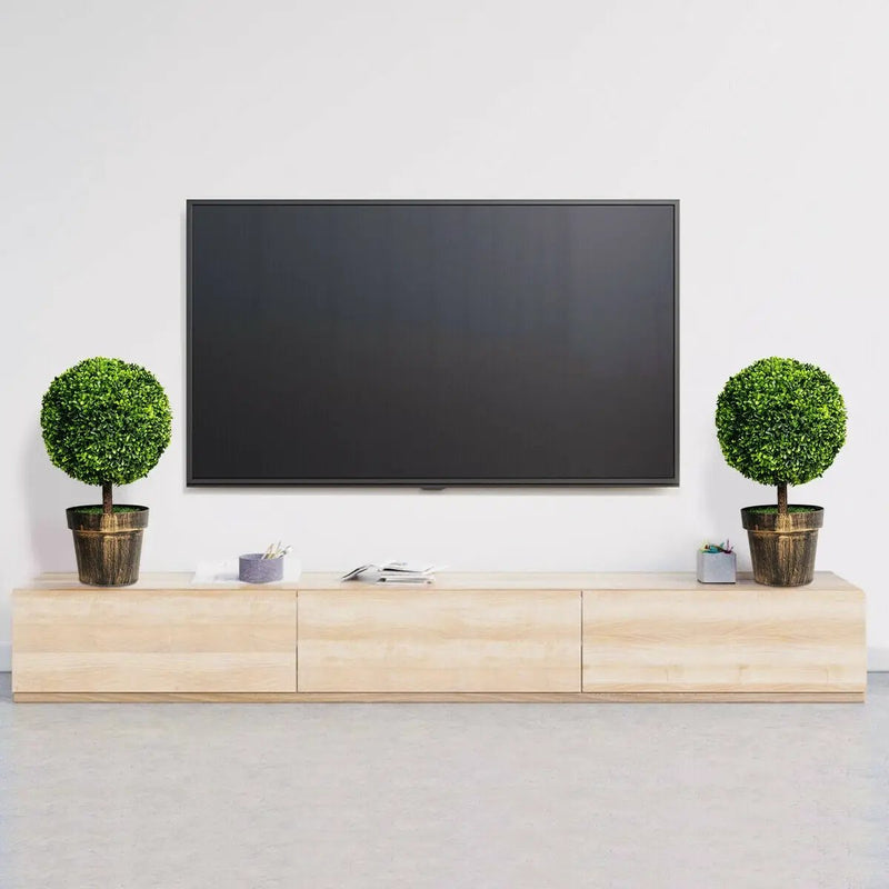 2 Pieces 24 Inch Artificial Boxwood Topiary Ball Tree for House and Office by DirectDeals