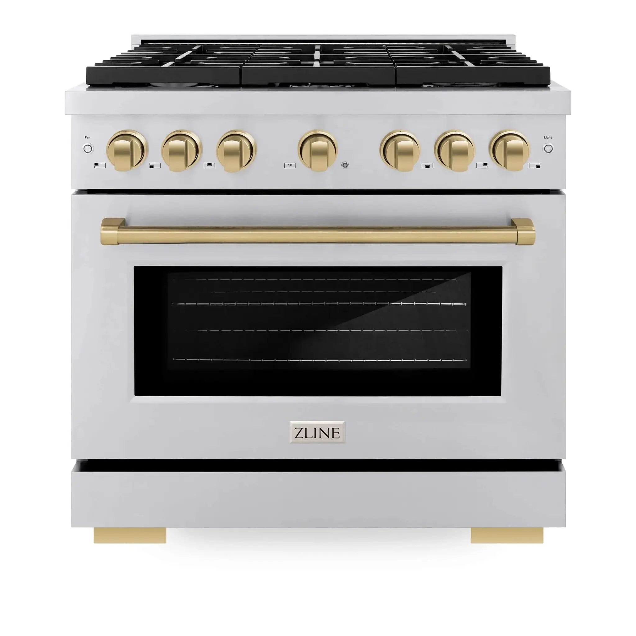 ZLINE 36"Paramount Dual Fuel Range Stainless Steel Champagne Bronze SDRZ-36-CB by Farmhouse Kitchen and Bath