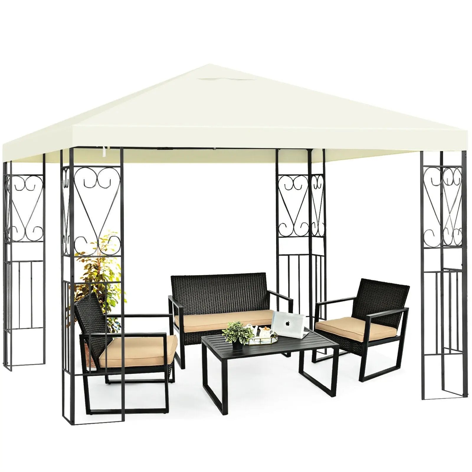 10 x 10 Feet Patio Gazebo Canopy Tent Garden Shelter by DirectDeals