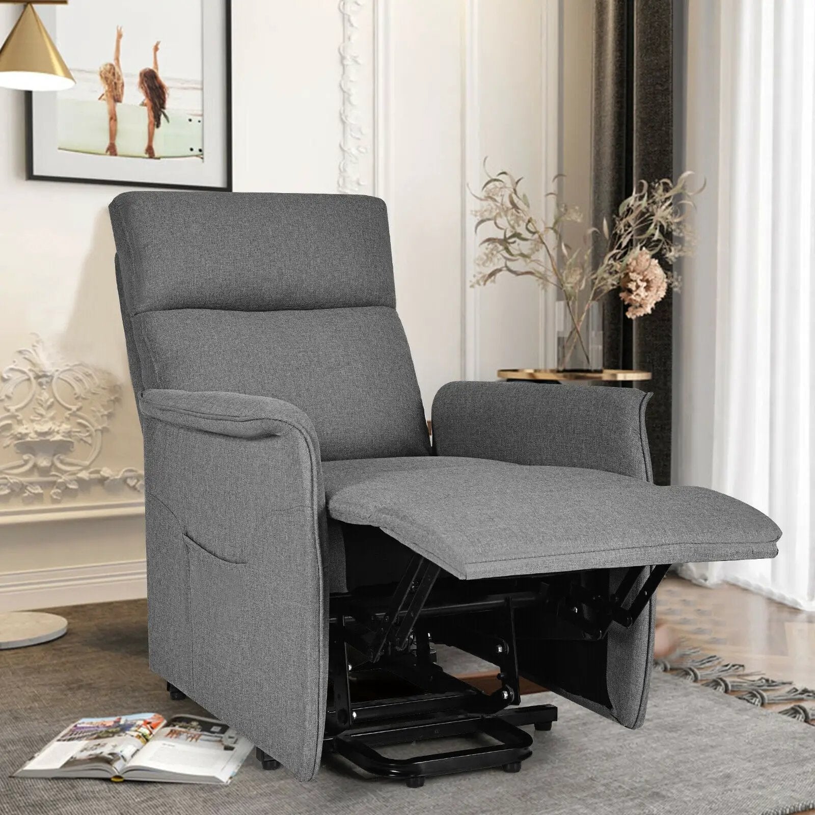 Power Lift Massage Recliner Chair for Elderly with Heavy Padded Cushion by DirectDeals