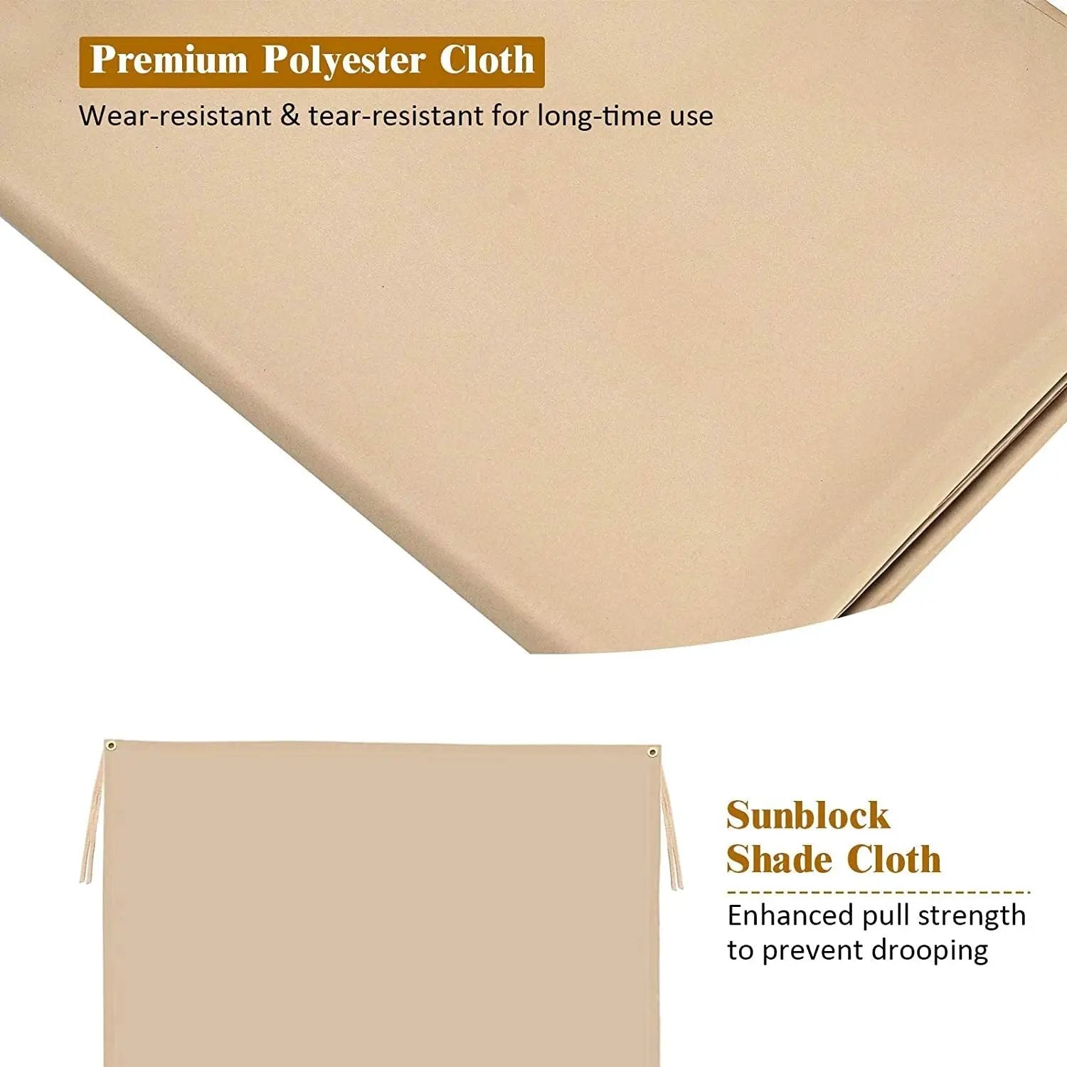 Outdoor Canopy Shade Cover with Copper Grommets & 4 Straps by DirectDeals