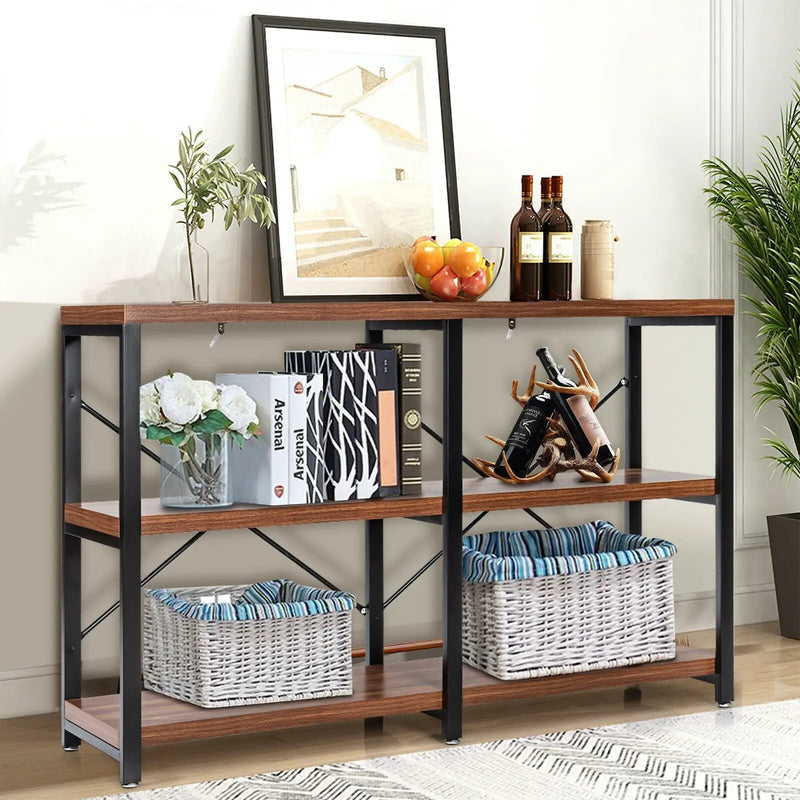 3 Tier 47 Inch Console Metal Frame Sofa Table by DirectDeals