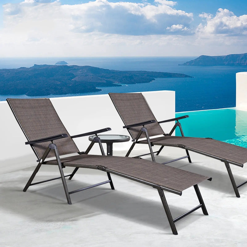 Adjustable Chaise Lounge Chair with 5 Reclining Positions by DirectDeals