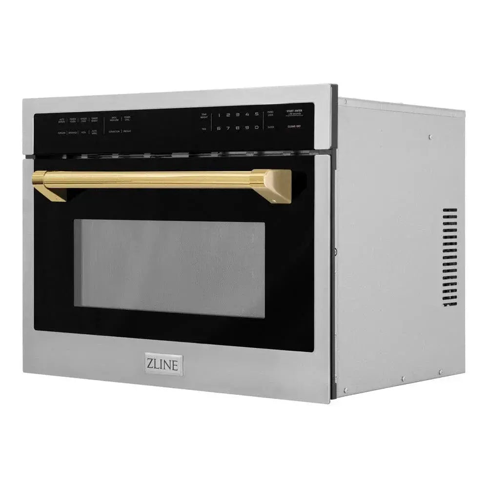 ZLINE 24" Convection Microwave, Stainless Steel, Gold MWOZ-24-G by Farmhouse Kitchen and Bath
