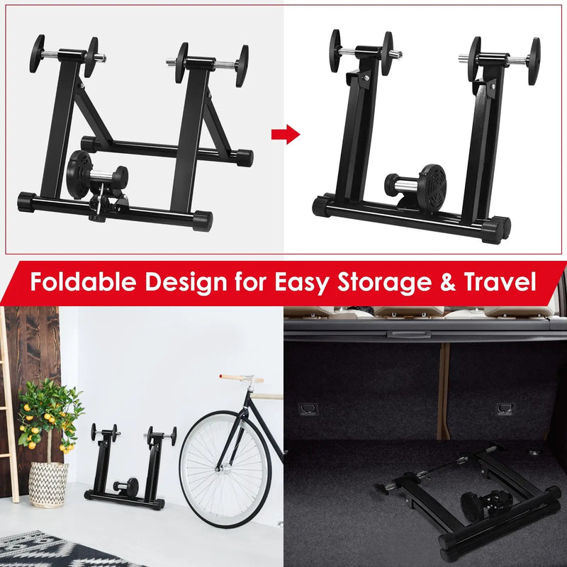 Folding Indoor Bike Trainer Stand for 26-28 Inch Wheels by DirectDeals