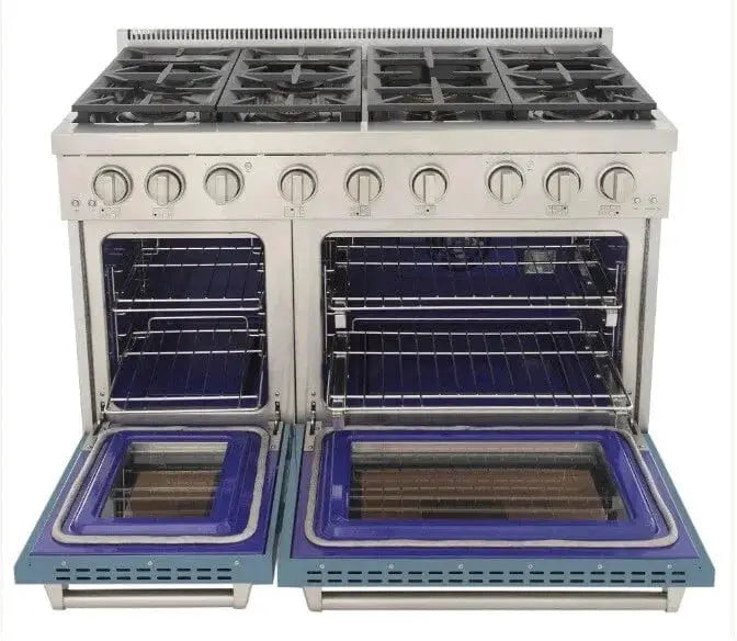 Kucht 48" Freestanding Professional Gas Range Liquid Propane KFX4800X/LP-G by Farmhouse Kitchen and Bath