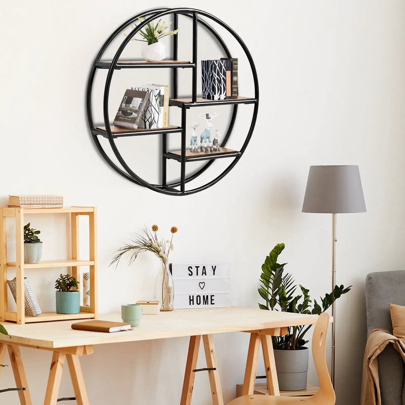 Hanging Storage Shelf Circular Wall-Mounted 4-Tier Rack by DirectDeals