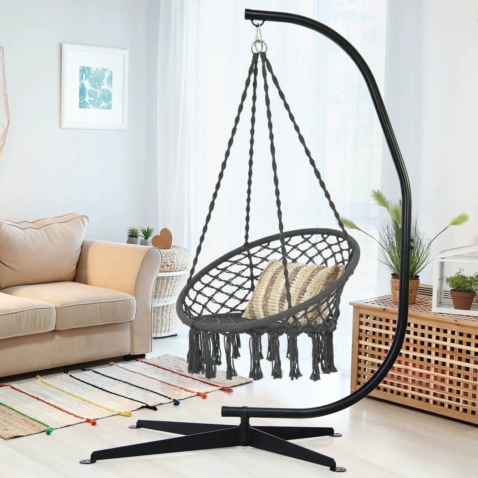 Solid Steel C Hammock Frame Stand by DirectDeals