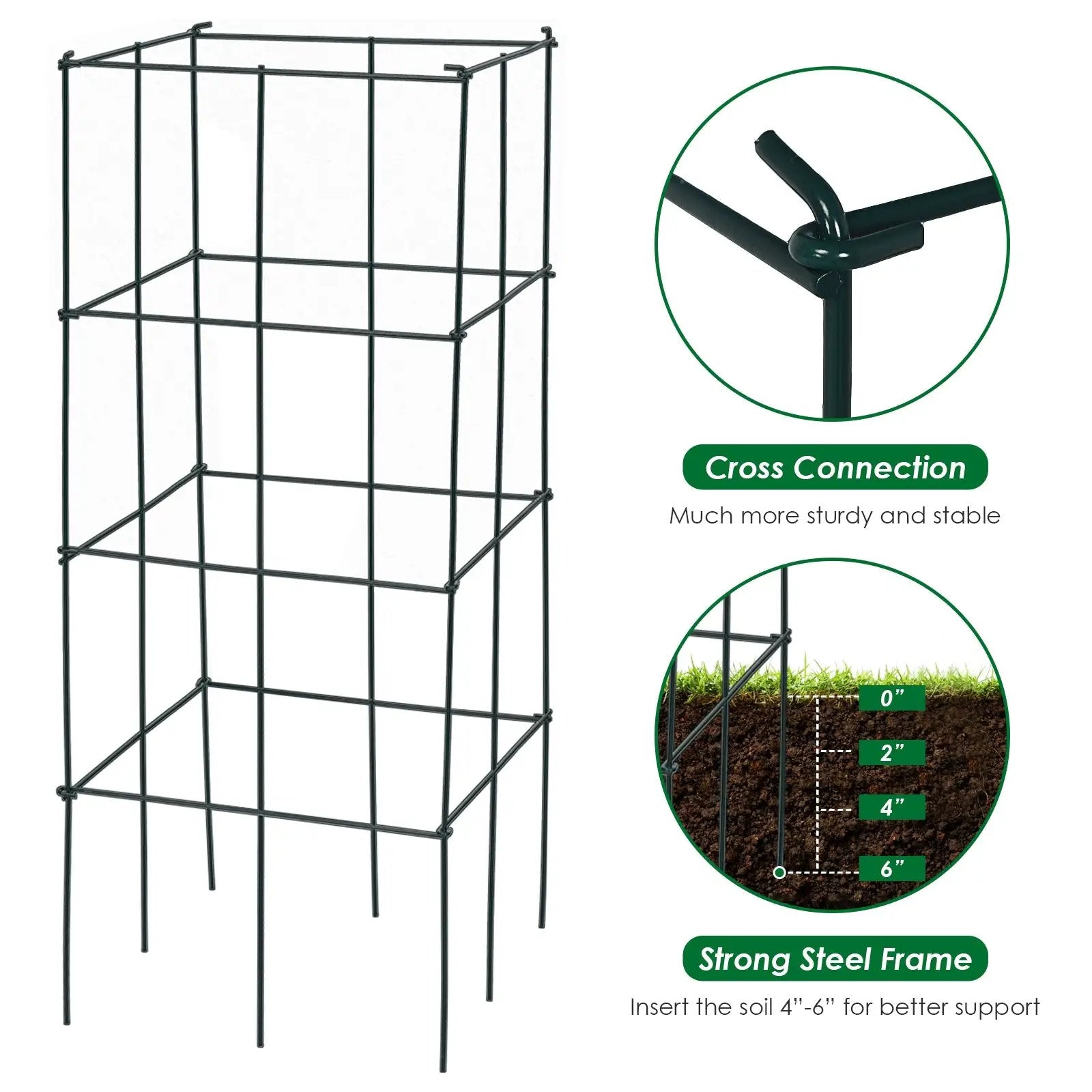 4 Pack Garden Trellis for Climbing Plants for Flower Vegetable by DirectDeals