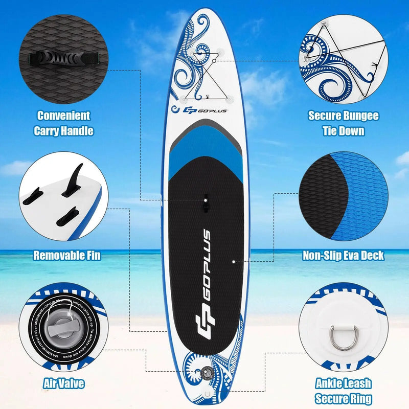 11-Feet Inflatable Paddle Board with Carry Bag by DirectDeals