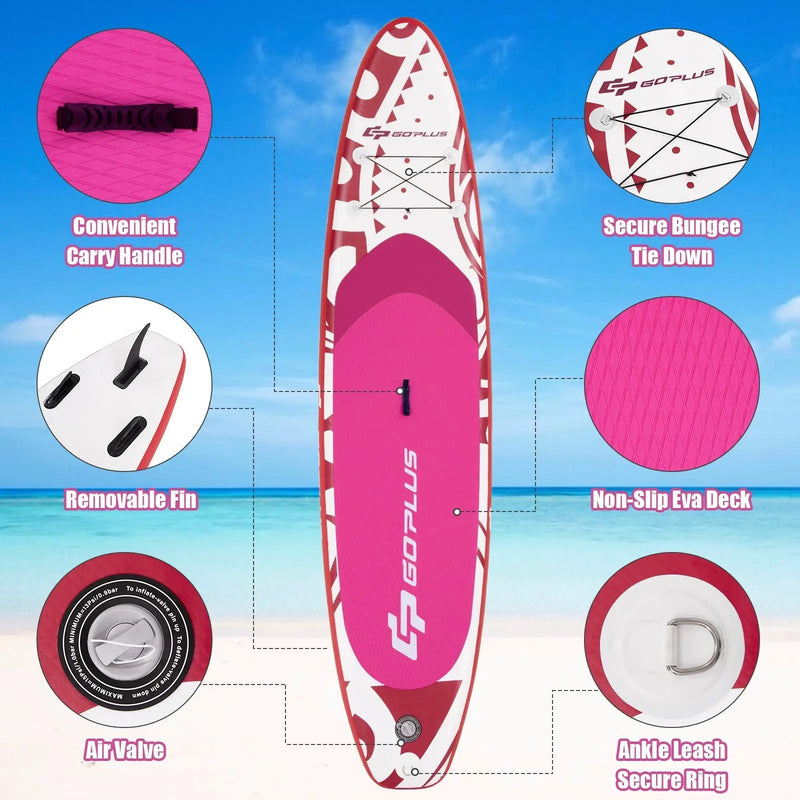 10.6 Feet Inflatable Adjustable Paddle Board with Carry Bag by DirectDeals