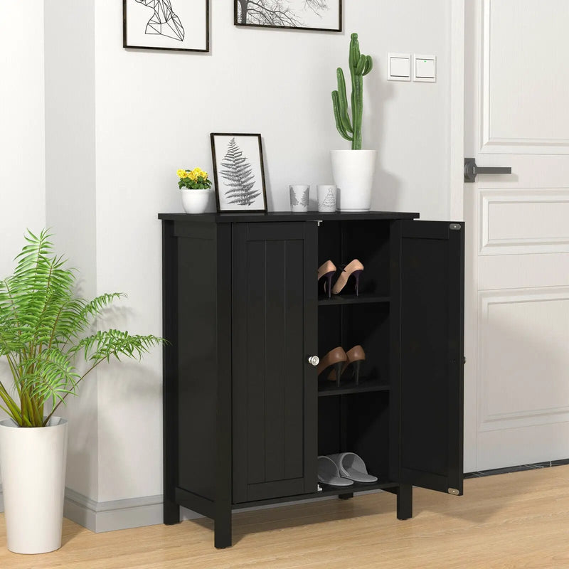 2-Door Bathroom Floor Storage Cabinet Space Saver Organizer by DirectDeals
