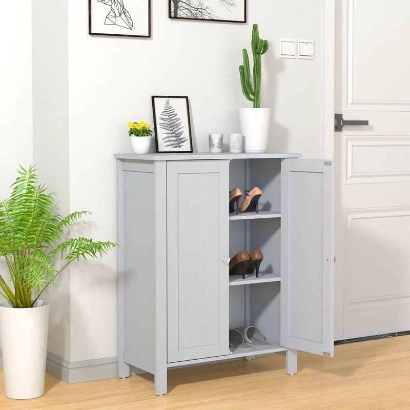 2-Door Bathroom Floor Storage Cabinet Space Saver Organizer by DirectDeals