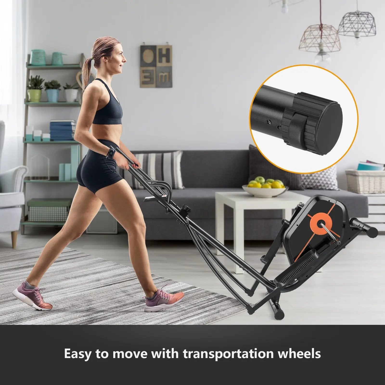 Elliptical Exercise Machine Magnetic Cross Trainer with LCD Monitor by DirectDeals