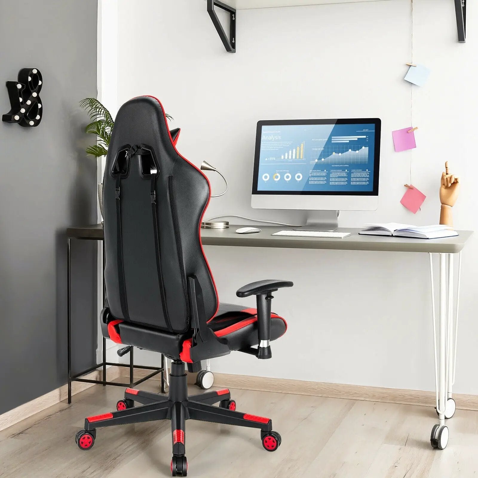 Gaming Chair Adjustable Swivel Racing Style Computer Office Chair by DirectDeals