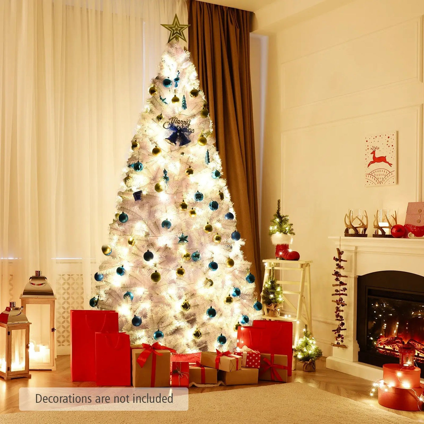 6' / 7.5' / 9' Hinged Artificial Christmas Tree with Metal Stand by DirectDeals