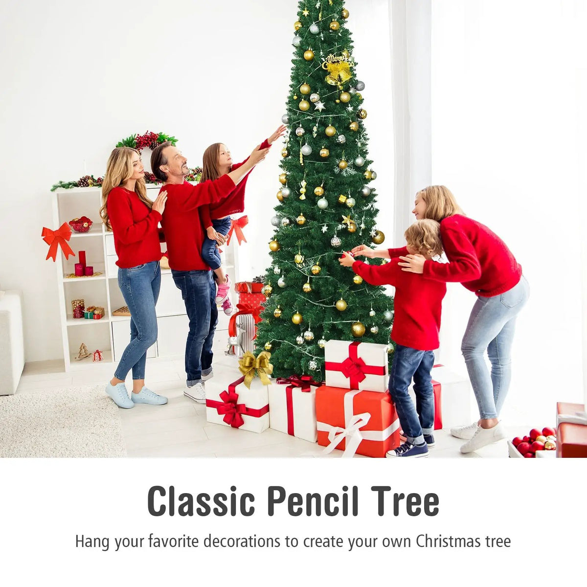 PVC Artificial Slim Pencil Christmas Tree by DirectDeals