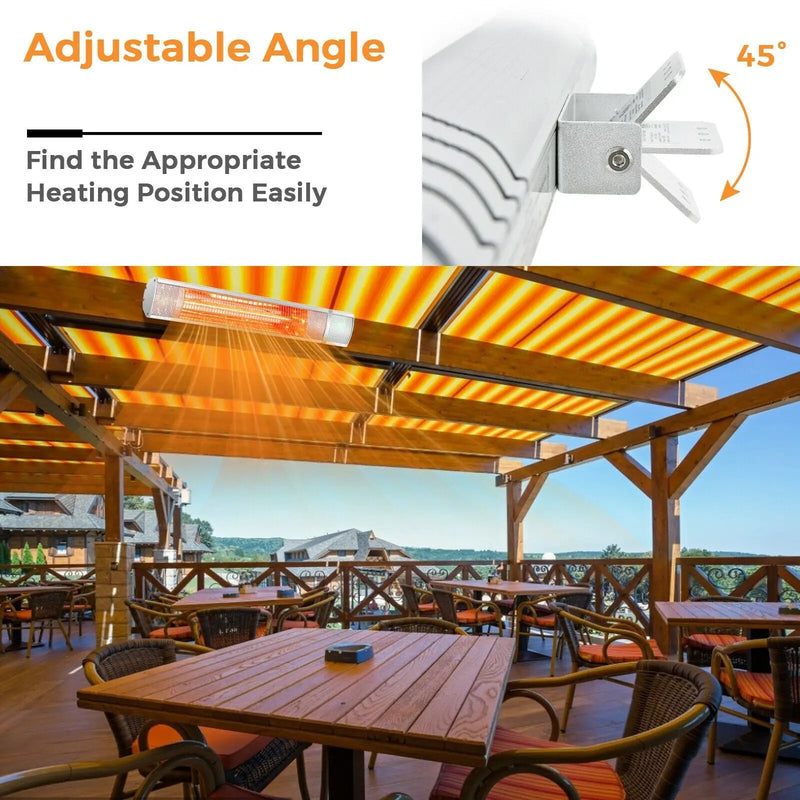 1500W Outdoor Electric Patio Heater with Remote Control by DirectDeals