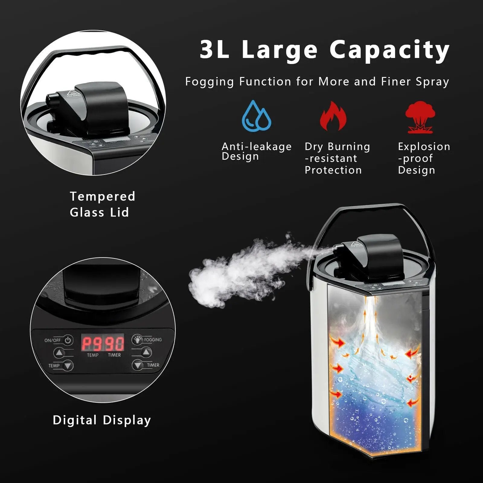 Portable Personal Steam Sauna Spa with Steamer Chair-Gray by DirectDeals