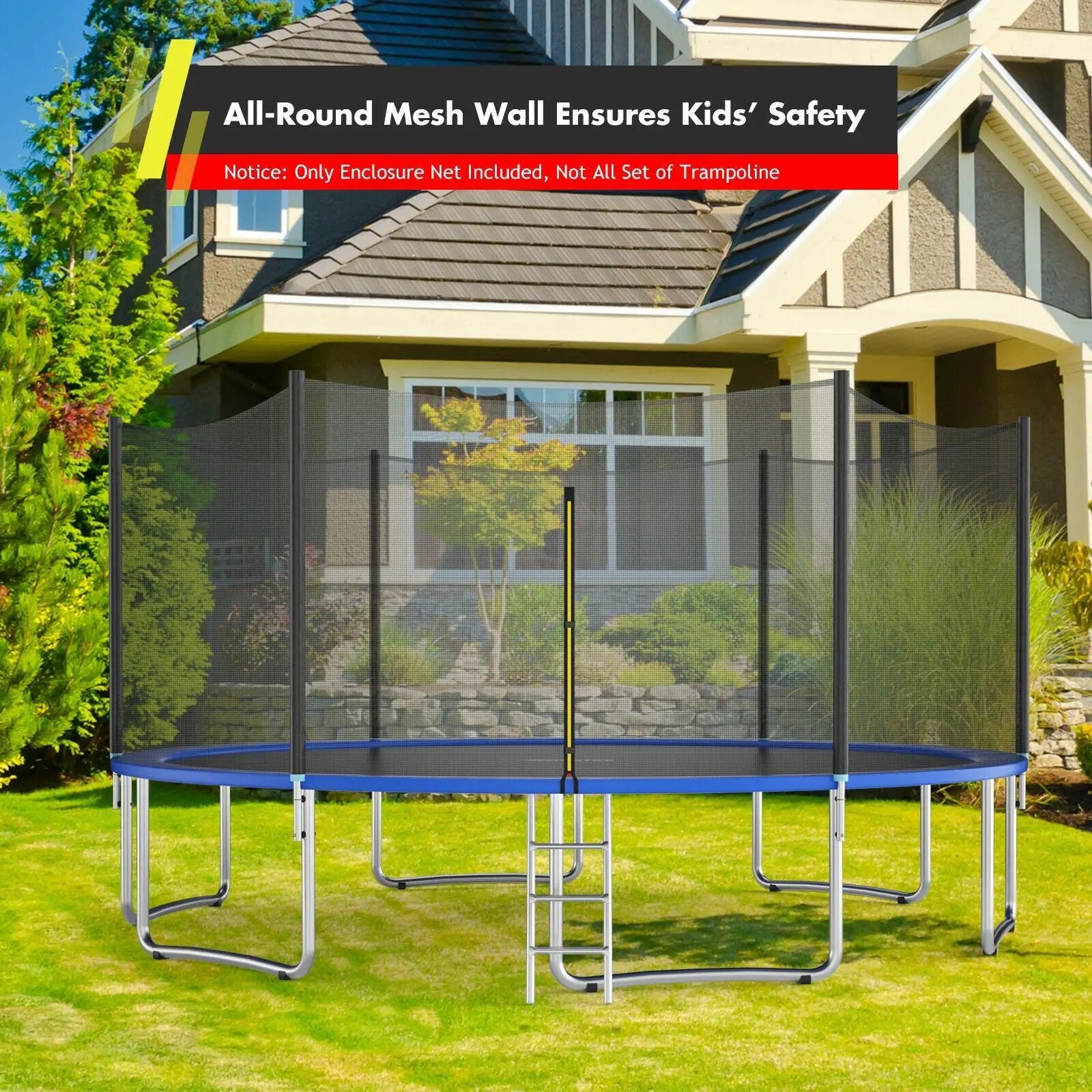 Trampoline Safety Replacement Protection Enclosure Net-16 ft by DirectDeals