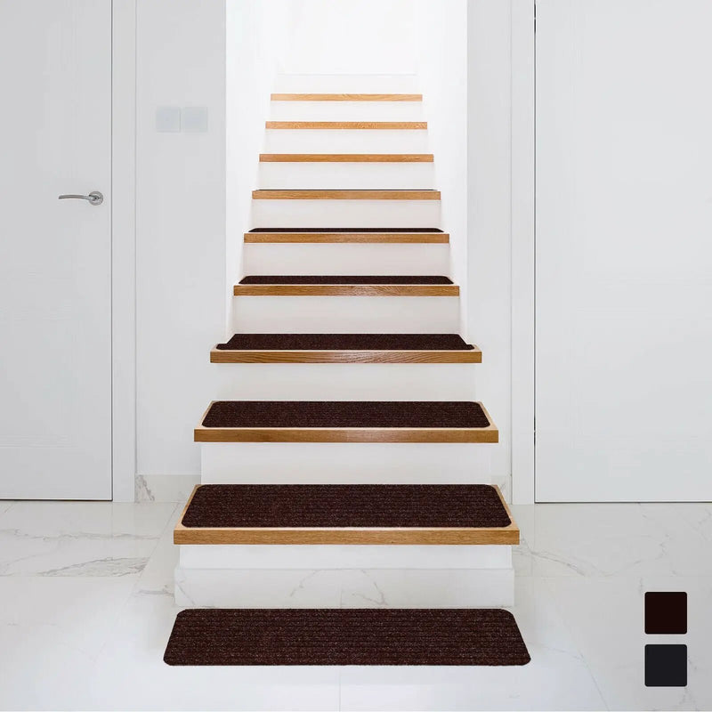 15 Pieces 30 x 8 Inch Slip Resistant Soft Stair Treads Carpet by DirectDeals