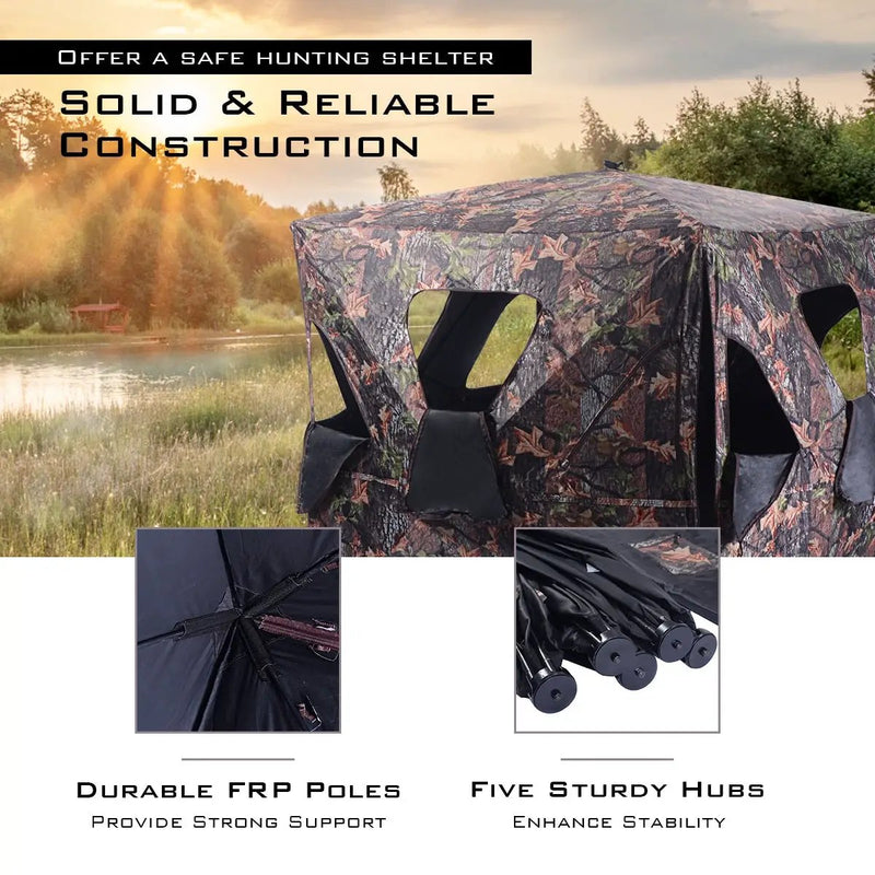 Ground Hunting Blind Portable Deer Pop Up Camo Hunter by DirectDeals