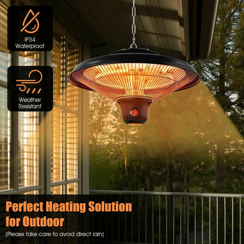 1500W Electric Hanging Ceiling Mounted Infrared Heater with Remote Control by DirectDeals