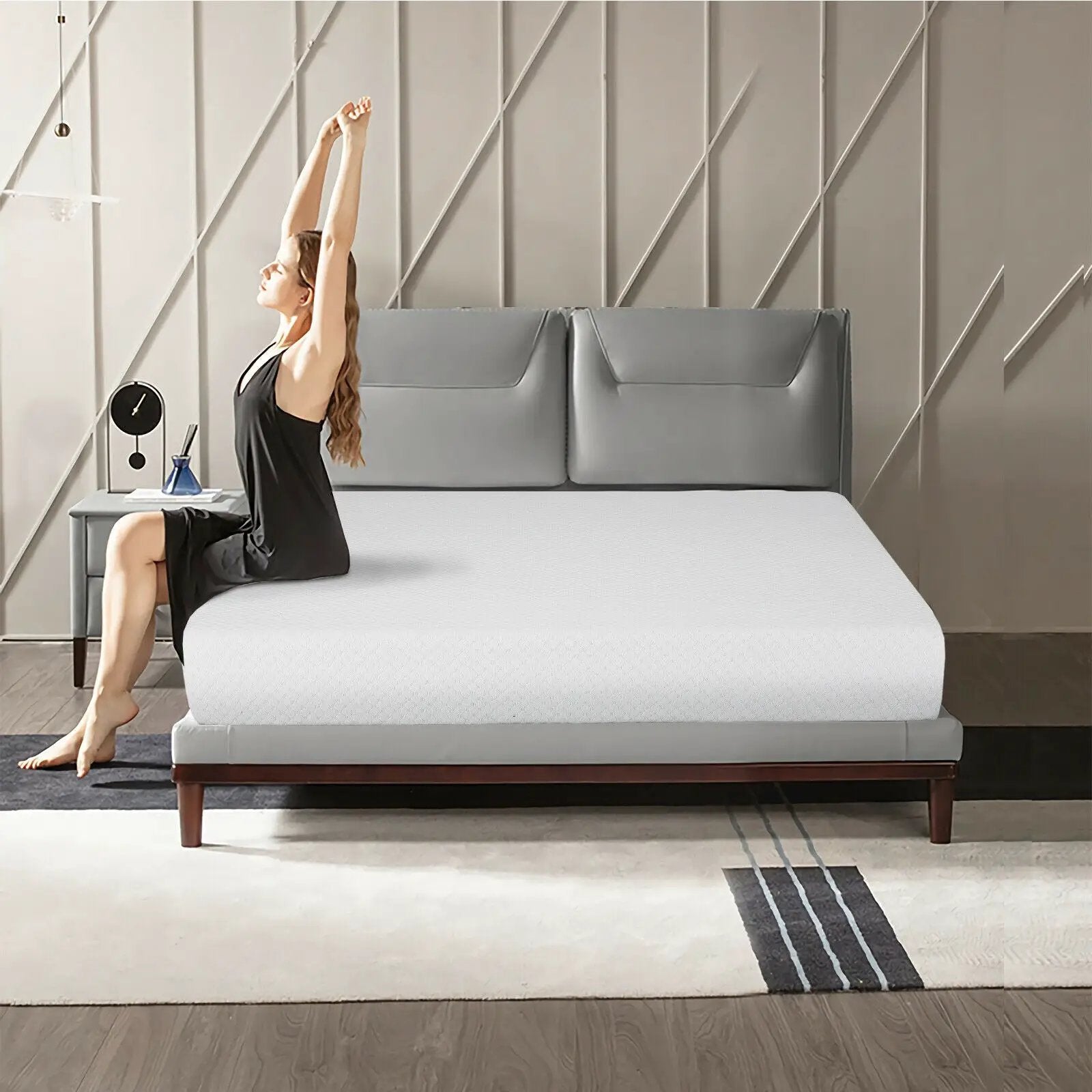 10 Inch Air Foam Pressure Relief Bed Mattress with Jacquard Soft Cover by DirectDeals