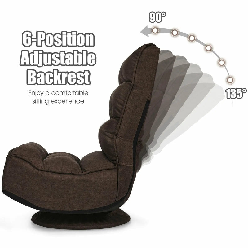 5-Position Folding Floor Gaming Chair by DirectDeals