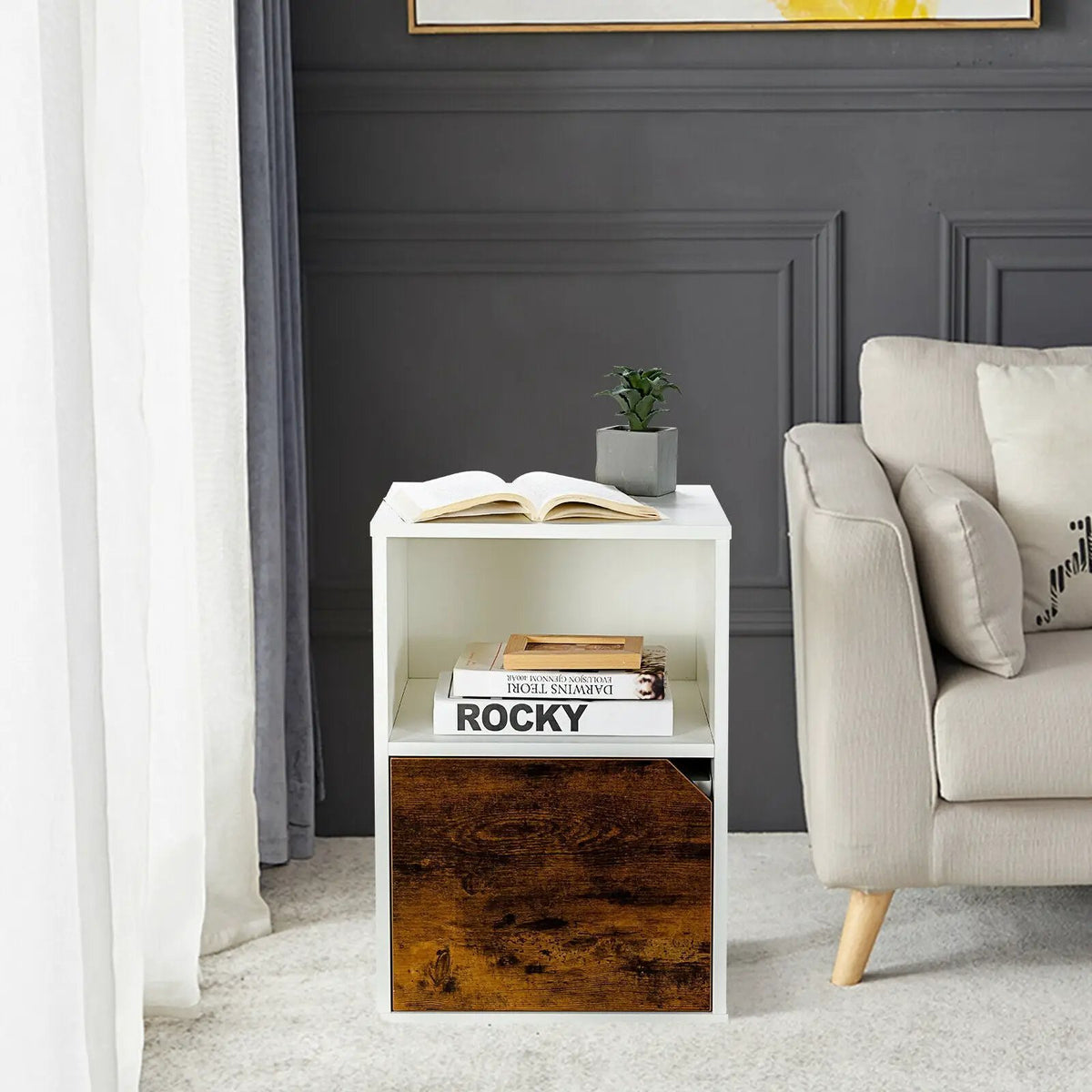 Set of 2 Nightstands Side End Table for Living Room by DirectDeals