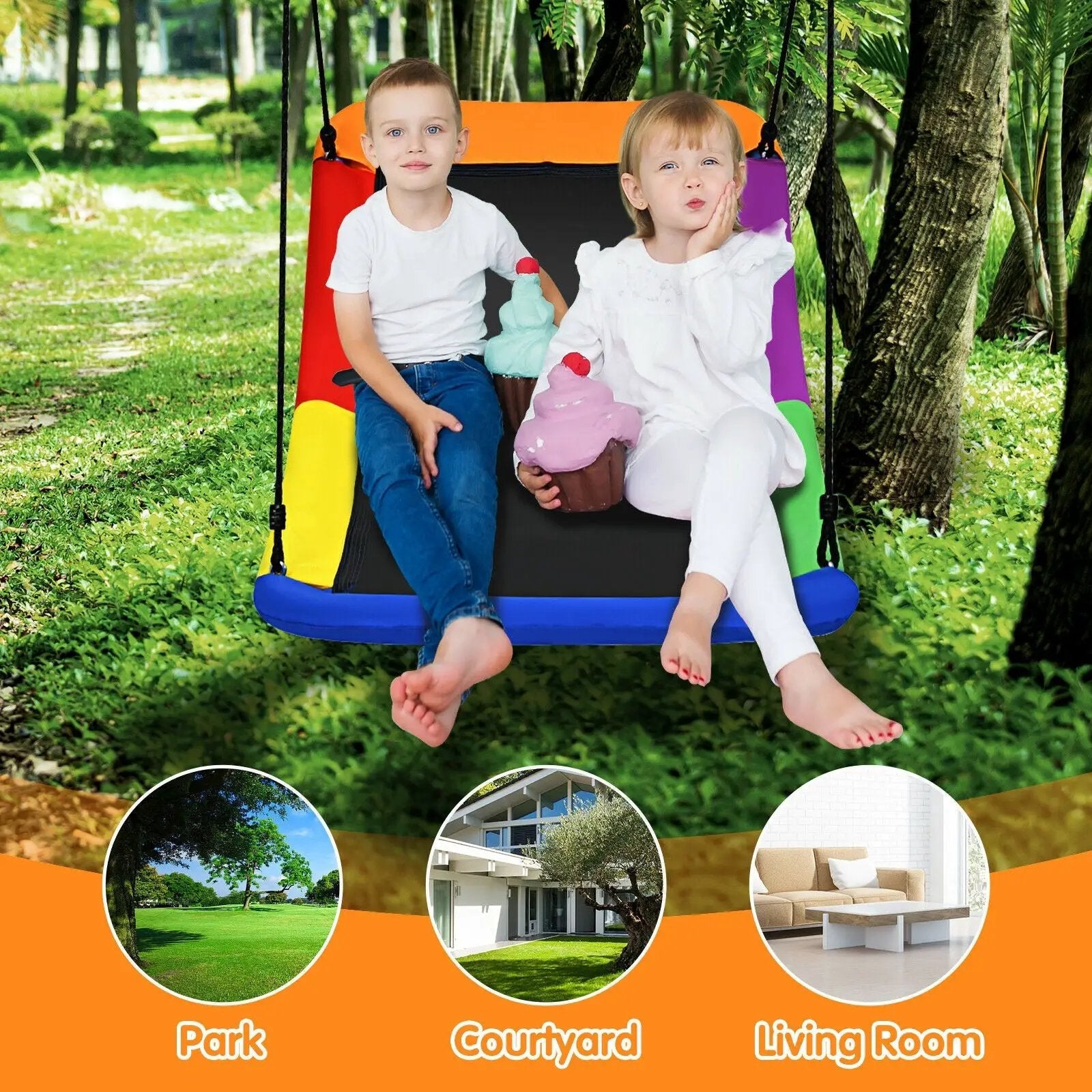 60 Inch Platform Tree Swing 700 lbs for Kids and Adults by DirectDeals