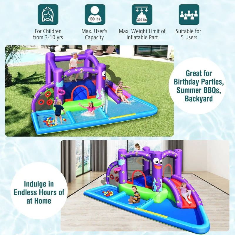 Inflatable Water Slide Castle without Blower by DirectDeals