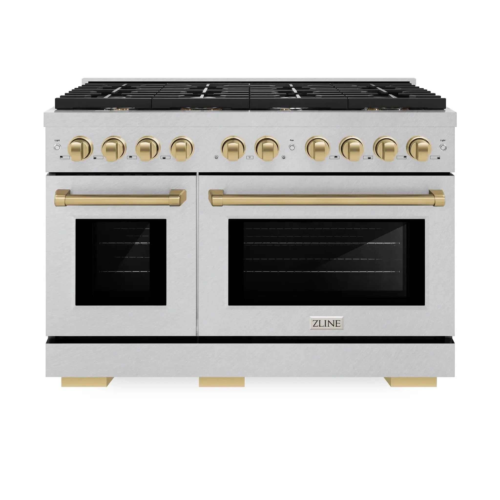 ZLINE 48"Paramount Dual Fuel Range DuraSnow® Champagne Bronze SDRSZ-48-CB by Farmhouse Kitchen and Bath