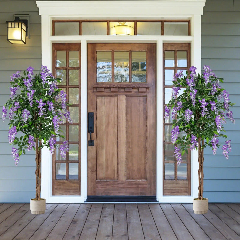 Artificial Wisteria Tree 5.5 FT with Nursery Pot Set of 2 by DirectDeals