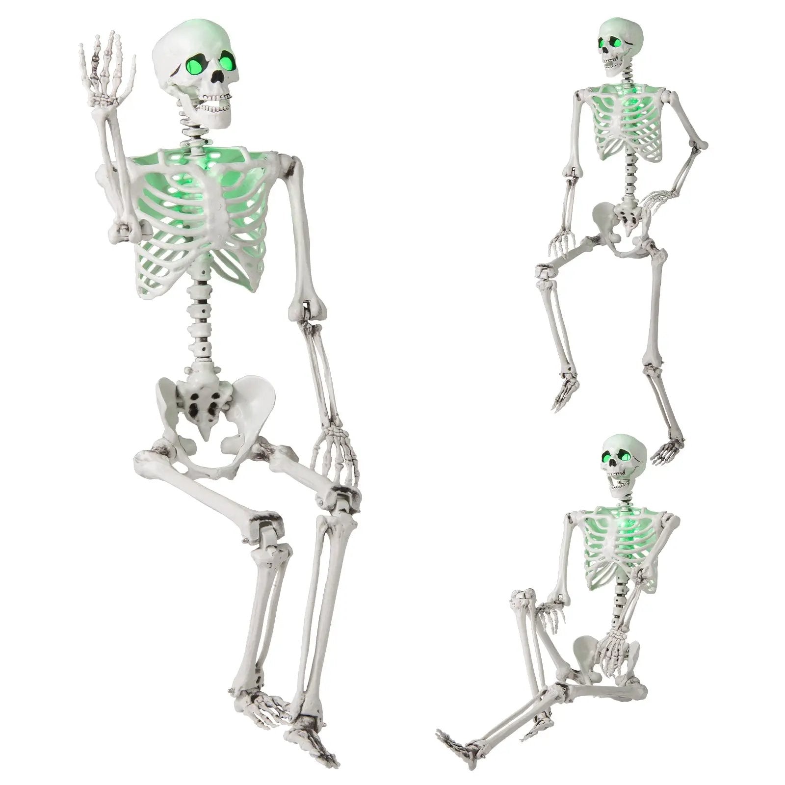 5.5 FT Halloween Skeleton Life-Size Posable for Indoor Outdoor Decoration by DirectDeals