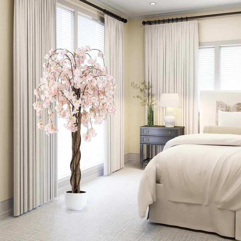 5.5 FT Tall Artificial Cherry Blossom Tree with Pink/White Flowers 1 Pack by DirectDeals
