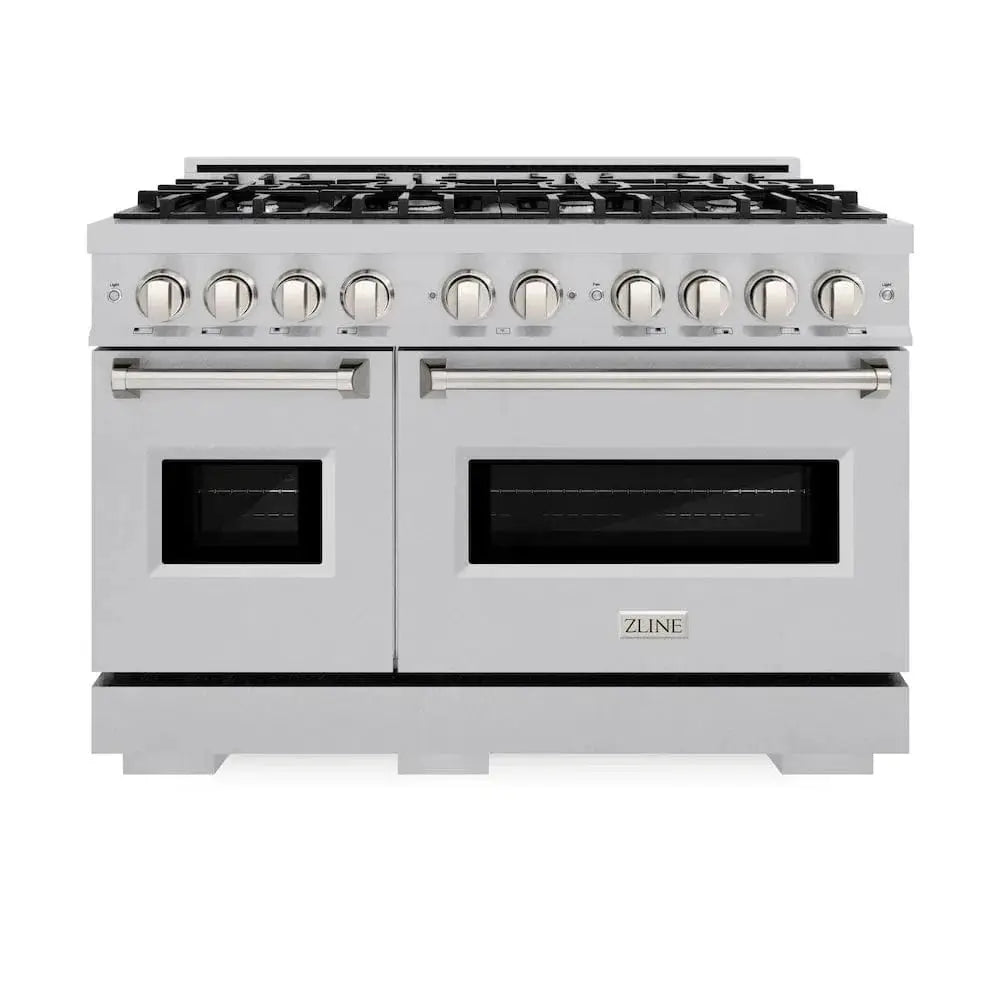 ZLINE 48" Classic Gas Range, Convection Gas Oven DuraSnow® Stainless Steel, CGRS-48 by Farmhouse Kitchen and Bath